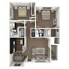 2 bedroom 2 bath floor plan A 2 bedroom 2 bath floor plan A at Deer Crest Apartments, Broomfield, Colorado